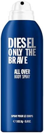 Diesel Only The Brave, Body Spray for Men, Fougere Scent With Notes of Lemon, Rosemary & Ambery Wood, 6.8 Fl. Oz.