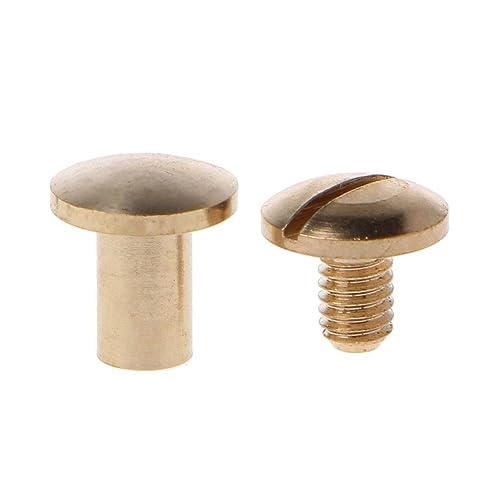 10 Pairs Screws Posts Metal Screws Binding Screw Rivet Button Solid Belt Screw Furniture Hardware Accessories
