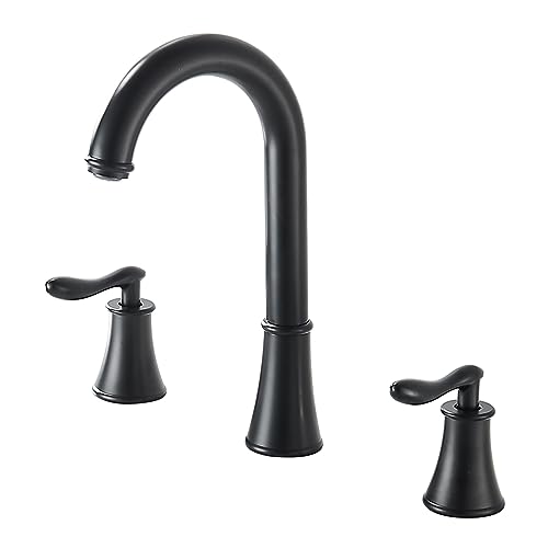 Grifos de 3 orificios lavabo giratorios con doble asa de latón