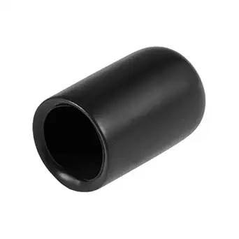 uxcell 20pcs Rubber End Caps 10mm ID Vinyl Round End Cap Cover Screw Thread Protectors Black