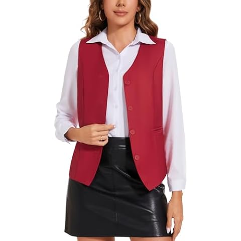 Elegant Women's Slim Button Down Waistcoat Cover