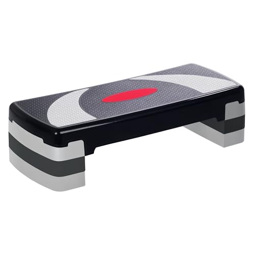 HOMCOM Step fitness aerobic stepper hauteur reglable surface antiderapante 78x29x20