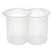 Cuasting Kitchen Lab Bicchiere graduato in plastica trasparente Misurino Addensare con Tappo Misuratore Brocca 200 ml 2 pz
