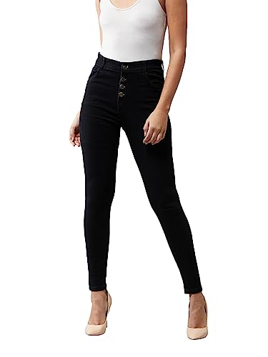 Image of Dolce Crudo Women's Skinny Fit High Rise Cropped Length Stretchable Denim Jeans