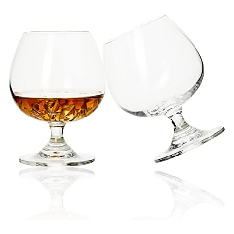 BothEarn Brandy Snifters Set of 2-13.5 Ounce (400 ml) Small Crystal Cognac Glasses - Good for Whiskey Bourbon Beer Milk Drink in Home Party Wedding Anniversary, BE031 Cover