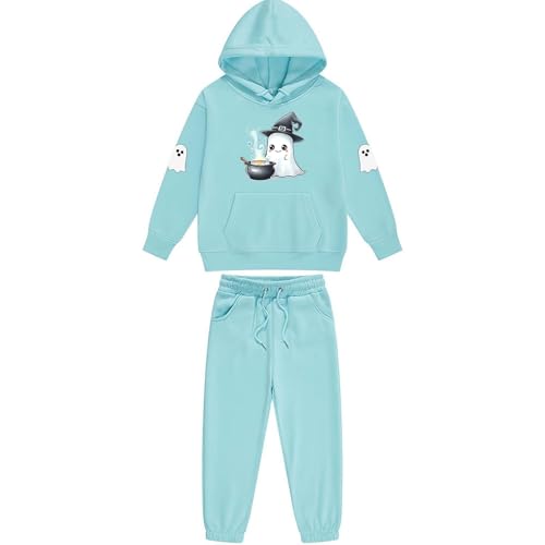 Children Boy Girl Two Piece with Hood Hood Outfit Sweatshirt 2PC Activewear Set for Child Long Sleeve Matching Holiday Halloween Fall Winter 2PC Sweatsuits 2025 6 Years4