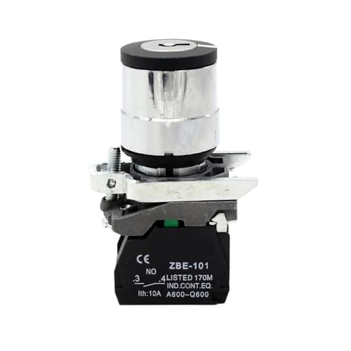 Interrupteur bouton-poussoir à clé BG33 220V à 3 positions métalliques pour circuit