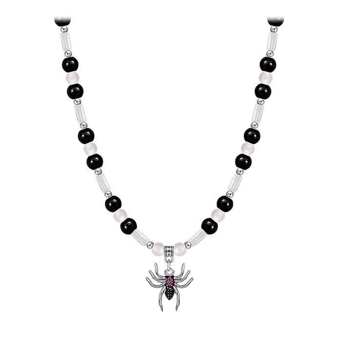 SALTY Womens Halloween Theme Jewellery | Cursed Spider Neck Chain | Adjustable Beads Necklace | Spooky Designs | Fancy & Stylish | Horror Fashion Jewelry | Halloween Accessory (B0DHL858Q3) Amazon Price History, Amazon Price Tracker