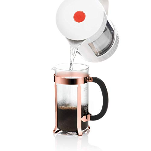 Image of Bodum 34oz Chambord French Press Coffee Maker, High-Heat Borosilicate Glass, Stainless Steel, Copper - Made in Portugal
