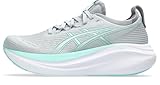 ASICS Gel-Nimbus 27 Women's Running Shoes, Piedmont Grey Illuminate Mint, 40 EU