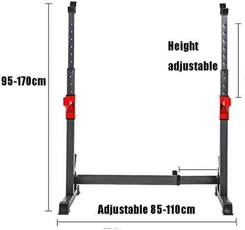 OTQEFTN Adjustable Squat Rack Barbell Free Bench Press Adjustable Heavy-Duty Squat Rack Weightlifting Rack, Multifunctional Household Barbell Rack, Portable Dumbbell Ra