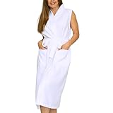 UWRAPT Sleeveless Robes for Women Lightweight –Summer Sleeveless Bath Robe Waffle Hot Weather Robe (Large)