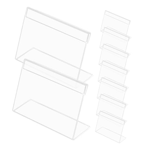 ZUNOXAZ 36個 透明アクリル価格タグスタンド 安定設計 軽量携帯可能 スーパー店舗用 多用途プライスカードホルダー 広告表示に