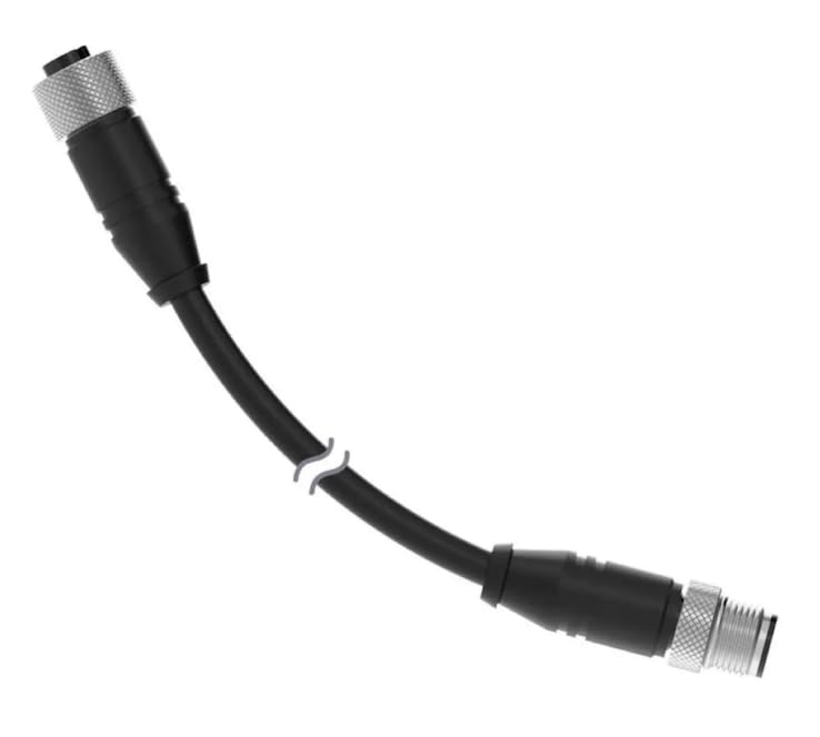 MQDEC3-506SS,Sensor Cables/Actuator Cables Cordset: Double Ended M12; 5-pin Straight Male; 5-pin Straight Female; 1.83 m 5x22 Shielded Black PVC Jacket; Nickel-Plated Brass Coupling Nuts