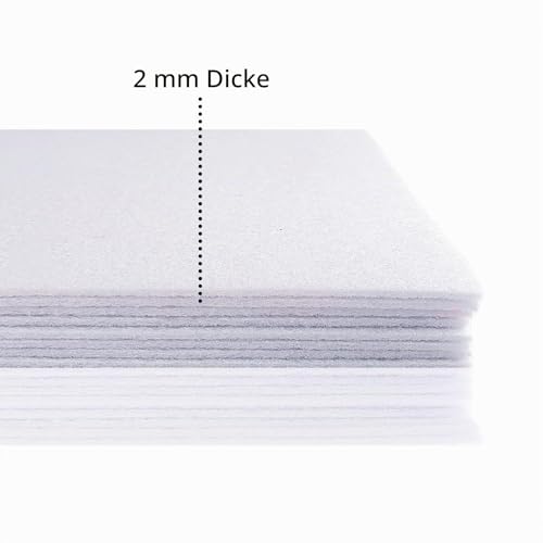 Jtnohx Bastelfilz Weiß 2mm 20x30cm 8er-Pack – Bild 5