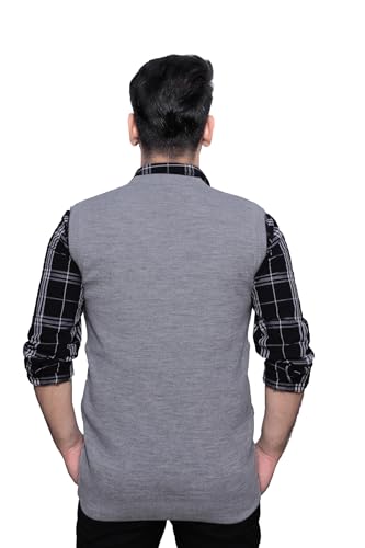 Image of Men Sleeveless Office Uniform Sweater - Daffodil