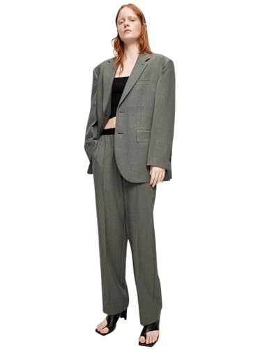 Tailleur grande taille femme ensemble 2 pièces veste et pantalon décontracté