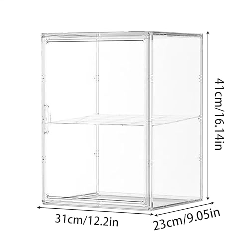 Rangement de à double couche pour figurines avec vitrine de présentation