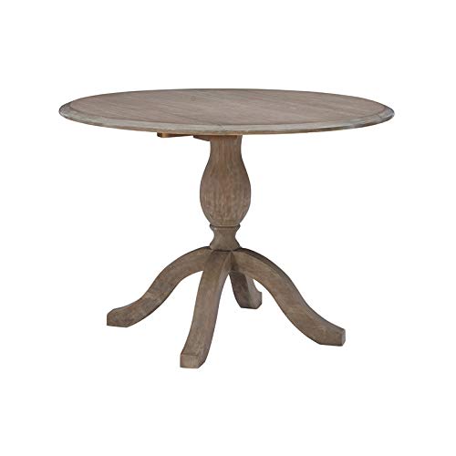 BOWERY HILL Transitional Wood Drop Leaf Dining Table in Antique Rustic Brown BOWERY HILL Transitional Wood Drop Leaf Dining Table in Antique Rustic Brown