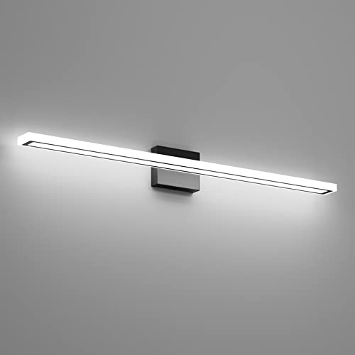 Image of Ralbay Vanity Light Fixtures 40 inch, Matte Black Modern LED Bathroom Light Fixture Over Mirror, 32W Vanity Lighting Bathroom Wall Light, Cold White 6000K
