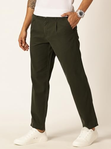 Image of Thomas Scott Men's | Solid | Light Weight | Breathable Fabric | 4 Pocket | Mid Rise | Relaxed Fit | 100% Cotton | Button Waist | Chino Trouser | Pants