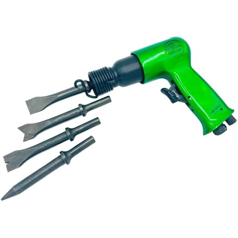 Dynamic Power Short Barrel Air Hammer Kit with 4-Chisels, Alloyed steel barrel and heat-treated piston D319115-SA Cover
