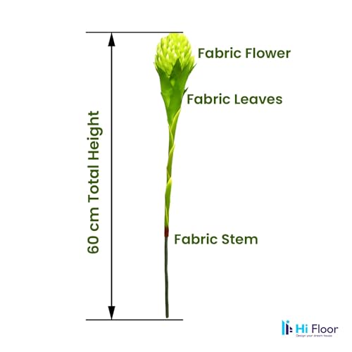 Image of Enhance Your Space with Artificial Leaf Decor Foliage for Stunning Interiors Decorative Items for Home;Office; Room; Living Room; Table; (Without Vase) (Pack of 1, Green)