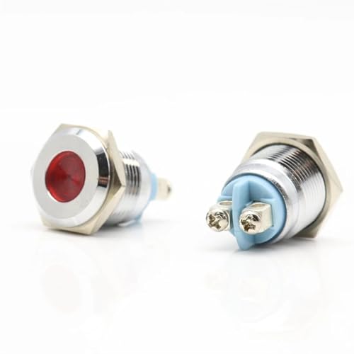Indicador de metal 19mm lámpara piloto LED azul para paneles 220V