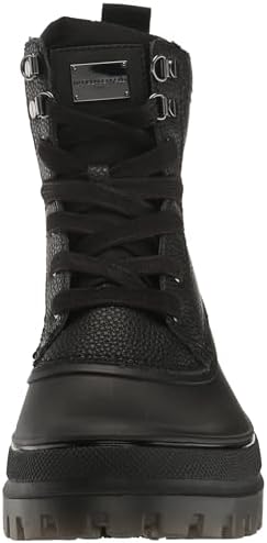 Karl Lagerfeld Paris Men's Mid Height Performance Polar Fleece Lining & Translucent Sole Boot Combat, Black, 10 | Image 1