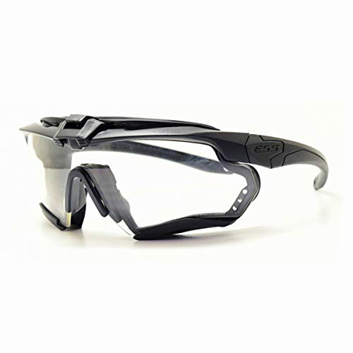 Oakley Ess Sunglasses Matte Black Frame, Clear Lenses, 40MM