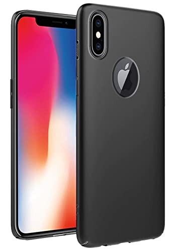 Image of Mobile Back Cover Case for iPhone X|iPhone 10 | iPhone Ten|iPhone Xs (Silicone Case|CameraProtection|Black SC1510)