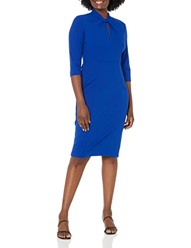 Donna Morgan Women's Knotted Crepe Sheath Dress