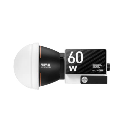 Image of ZHIYUN Molus G60 Combo, Bi-Color Video Light, 300g Portable 60W COB LED Continuous Output Lighting, CRI≥96, TLCI≥97, Bluetooth App Control with Bowens-Mount Accessories DC /PD Power Supply