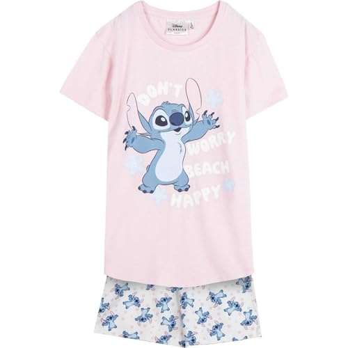 CERDÁ LIFE'S LITTLE MOMENTS Niños Y Niñas Cómodo Y Divertido – Pijama Stitch Ideal para Descanso Y Juego Set di Pigiama, Rosa Chiaro, 12 Anni (Pacco da 2) Unisex-Bambini e Ragazzi