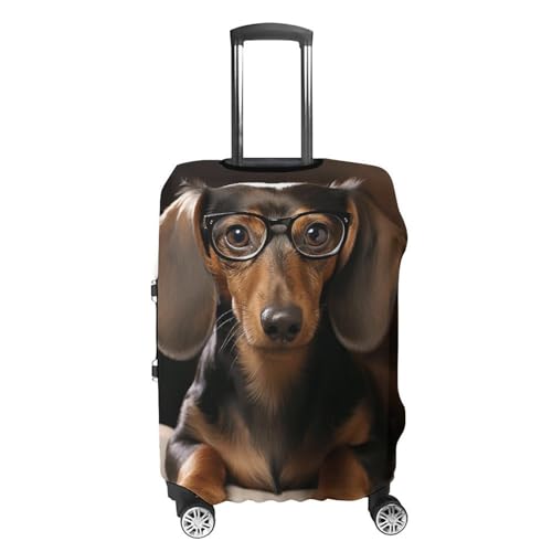 Carry on Luggage Cover Dachshund Dog Suitcase Covers for Luggages Tsa Approved Travel Luggage Sleeve Protector Elastic Suitcase Protector Anti-Scratch Washable Fits 19-30 Inch Case -L4