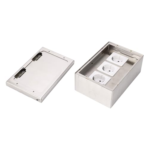 Miniatura 9 de Tomacorriente Empotrado En El Piso, Enchufe Oculto Plano Empotrado De 4000w, Receptáculo De 3 16a, Caja De Enchufe Empotrada En El Piso De Acero Inoxidable, Toma De La Ue