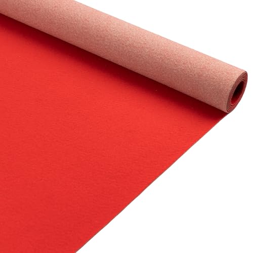 Primaflor Event-Teppich Meterware Podium - Rot, 1,00m x 10,00m, Viele Farben, Rutschfester...