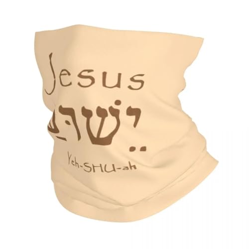 EEAAUUWE Pañuelo para el cuello de Jesucristo Yeshua con nombre sagrado para senderismo, bufanda cristiana Yeshua, diadema, calentador de cara