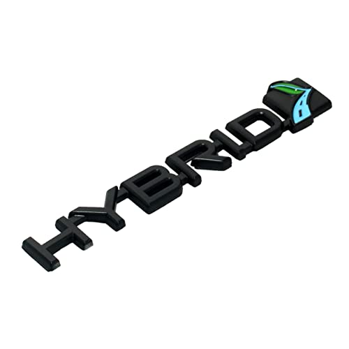 Image of 1Pc Hybrid Emblem 3D Metal Badge Door Rear Tailgate Decal Sticker Nameplate Logo (Black)
