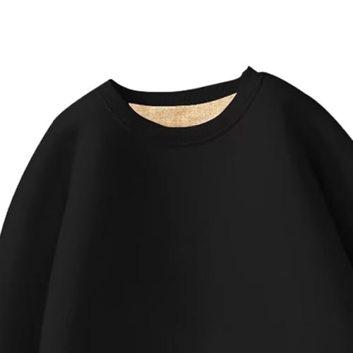 Kids Girls Fleece-Lined Sweatshirts Set 2 Piece Crew Neck Pullover Tops+jogger Sweatpants Thick Warm Sport Outfits3