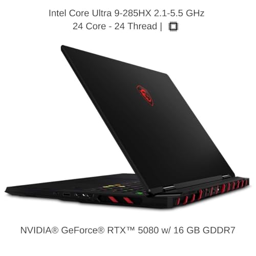 Image of HIDevolution [2025] MSI Raider 18 HX AI A2XWIG 18 inch UHD+ 120Hz Mini LED, 2.1 GHz Ultra 9-285HX, RTX 5080, 96 GB DDR5 RAM, 8 TB PCIe SSD, Windows 11 Home