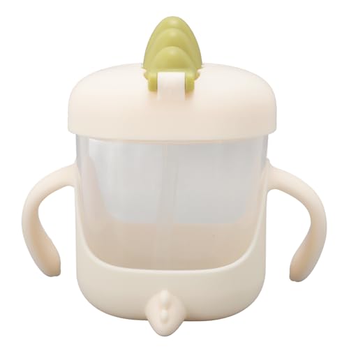 Copa de bebé con paja, con manijas de transición, 300 ml de 360 ​​grados a escala clara de paja Copa de paja para niños para niños pequeños, edades de 6 meses y más