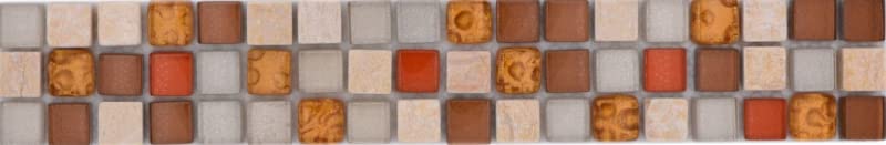 Pietra naturale mosaico di vetro bordatura beige marrone lucido parete pavimento cucina bagno doccia - MOS92-BO1109_f