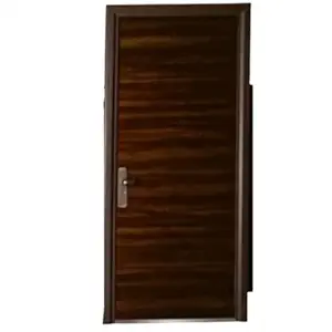 Ambesh Single Alloy Steel Powder Coated Door Use for Home Bedroom and Living Room Office VM-303 Modal Brown Colour (2100 * 1050 * 70mm)