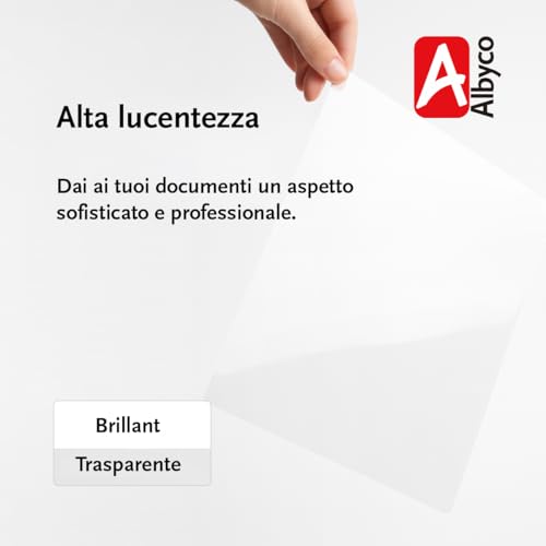 Albyco Laminierfolien, Laminiertaschen - Format A5, 154x216 mm - Dicke 2x80 (160) Mikron - Glänzend - 100 Stück - Transparent