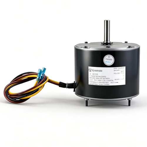 Condenser Fan Motor 1/4 HP 1100 RPM 208-230V Replaces Motor 5KCP39EGS070S Genteq 3905 G3905 GE3905 Carrier Bryant Payne HC39GE237A HC39GE234A HC39GE236A Dayton 6DLL0 OEM Part Number 5KCP39EGY823S
