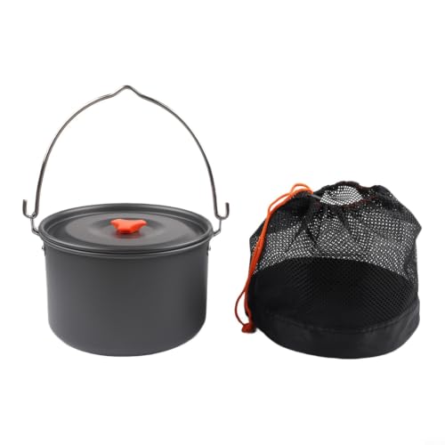 Lightweight Aluminium Pot 4L Only 0.7kg Weight(Orange lid)