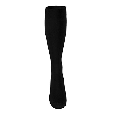 Image of Truform HMNA 9808 Compression Stockings, Regular 15-20 mmHg, Below Knee BK, Men or Women, Closed Toe, Black, 2X-Large