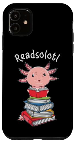 Custodia per iPhone 11 Axolotl Read Book Funny Pet Reading Fish Books Readsolotl