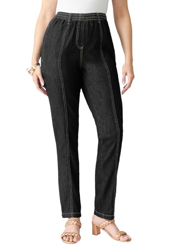Roaman's Women's Plus Size Complete Cotton Seamed Jean